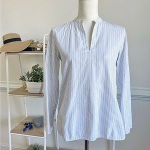Everlane Striped Cotton Popover Shirt Size 4